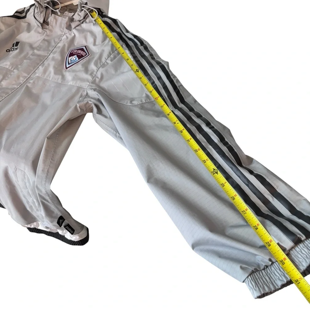 Adidas Men’s Stadium Jacket Gray Colorado Rapids Soccer Club Climaproof Sz L